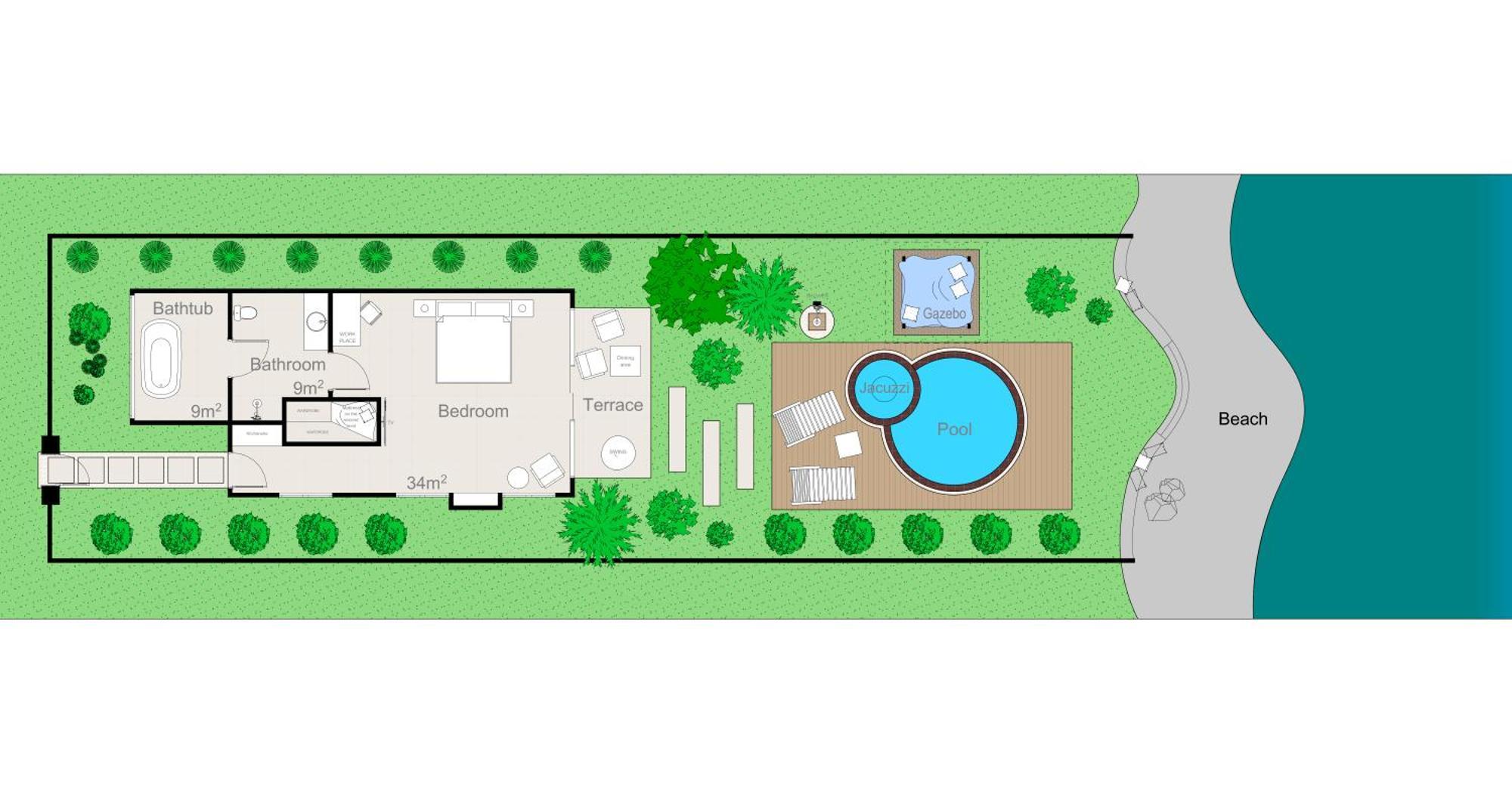 טג'אקולה Octopus Villas חדר תמונה
